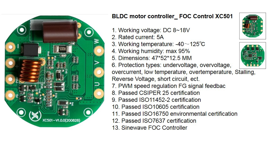 Контроллер двигателя BLDC 5A 60W XC501 для авто