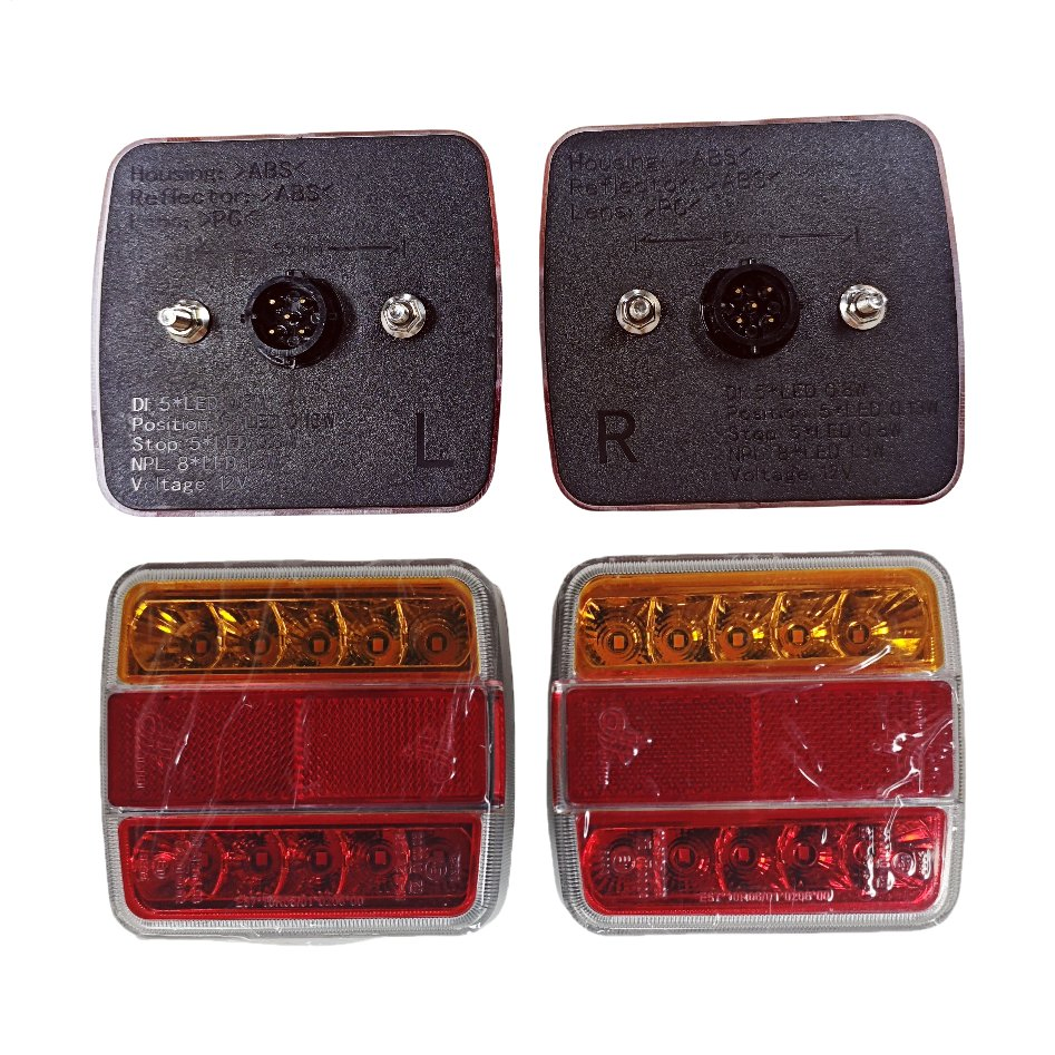 Truck Trailer Rear LED Tail Light Cable Harness Kit Cable with 7 Pins Plug