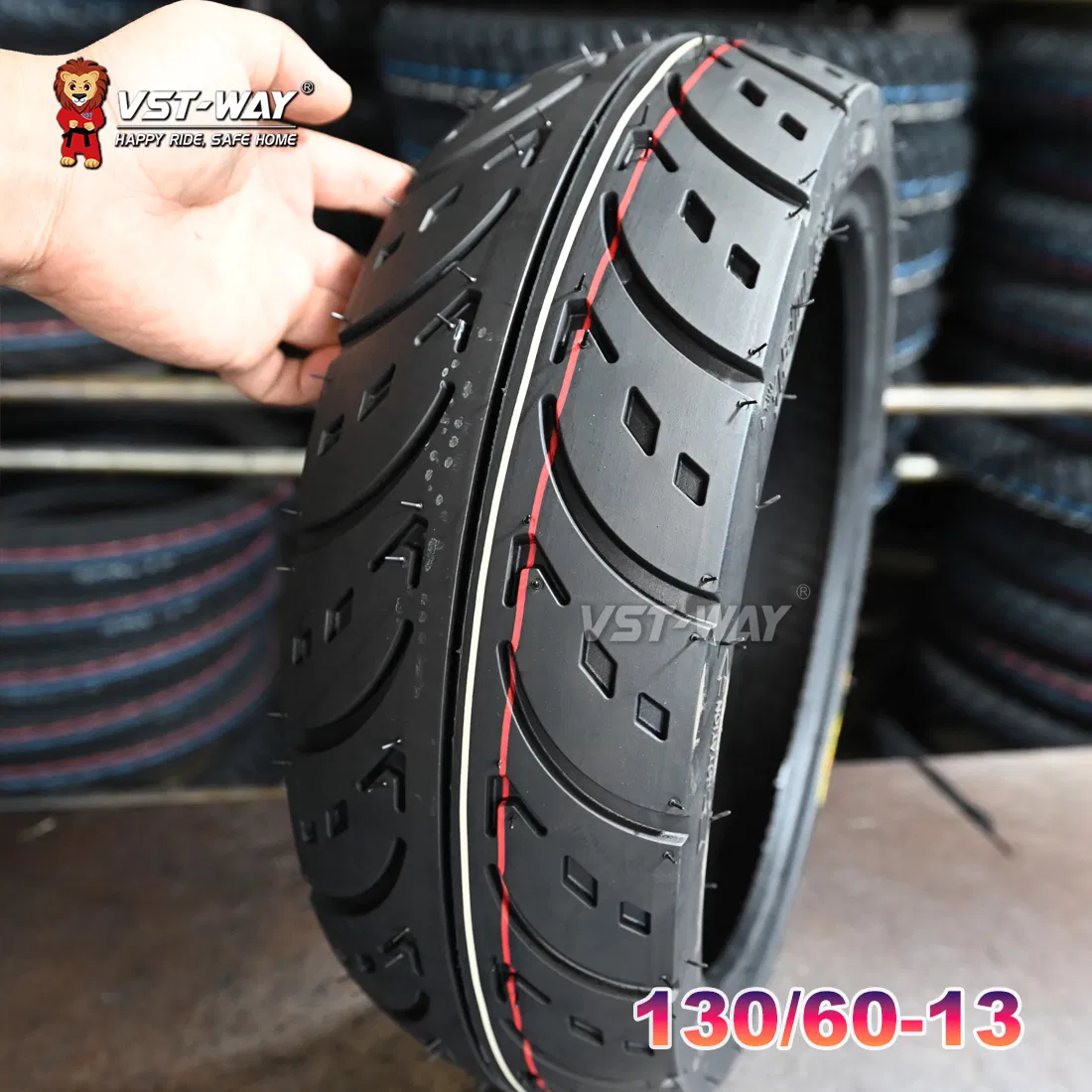 Шина мотоциклетная бескамерная внедорожная 130/60-13