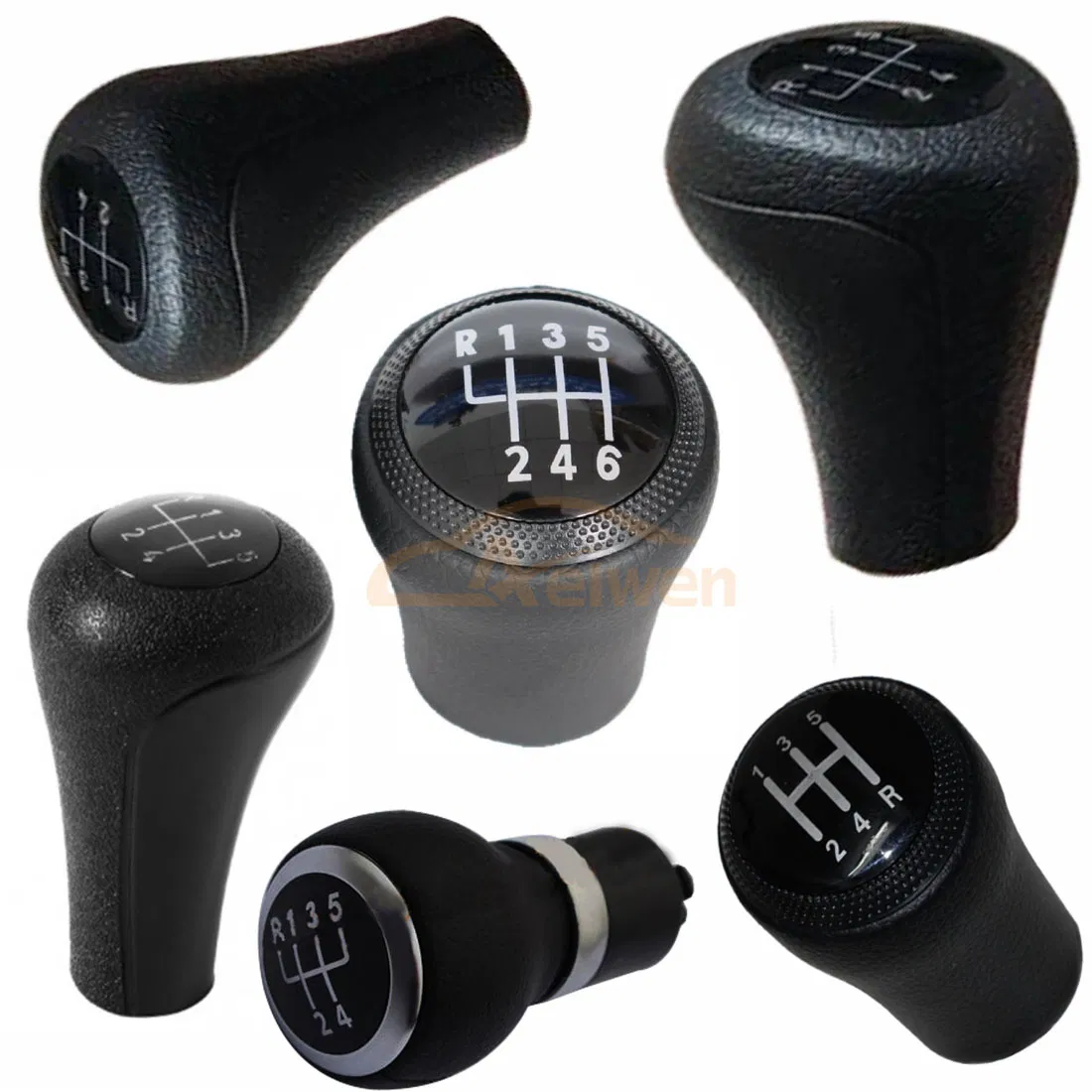 Aelwen Auto Parts Auto 5 Speed Leathe Car Gear Shift Knob Fit for Mercedes Benz W211 Fit for VW Polo Fit for BMW E30