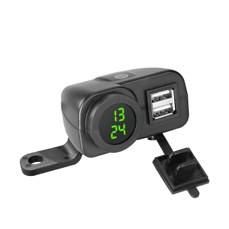 USB-зарядка для мотоцикла с дисплеем напряжения 12V/24V