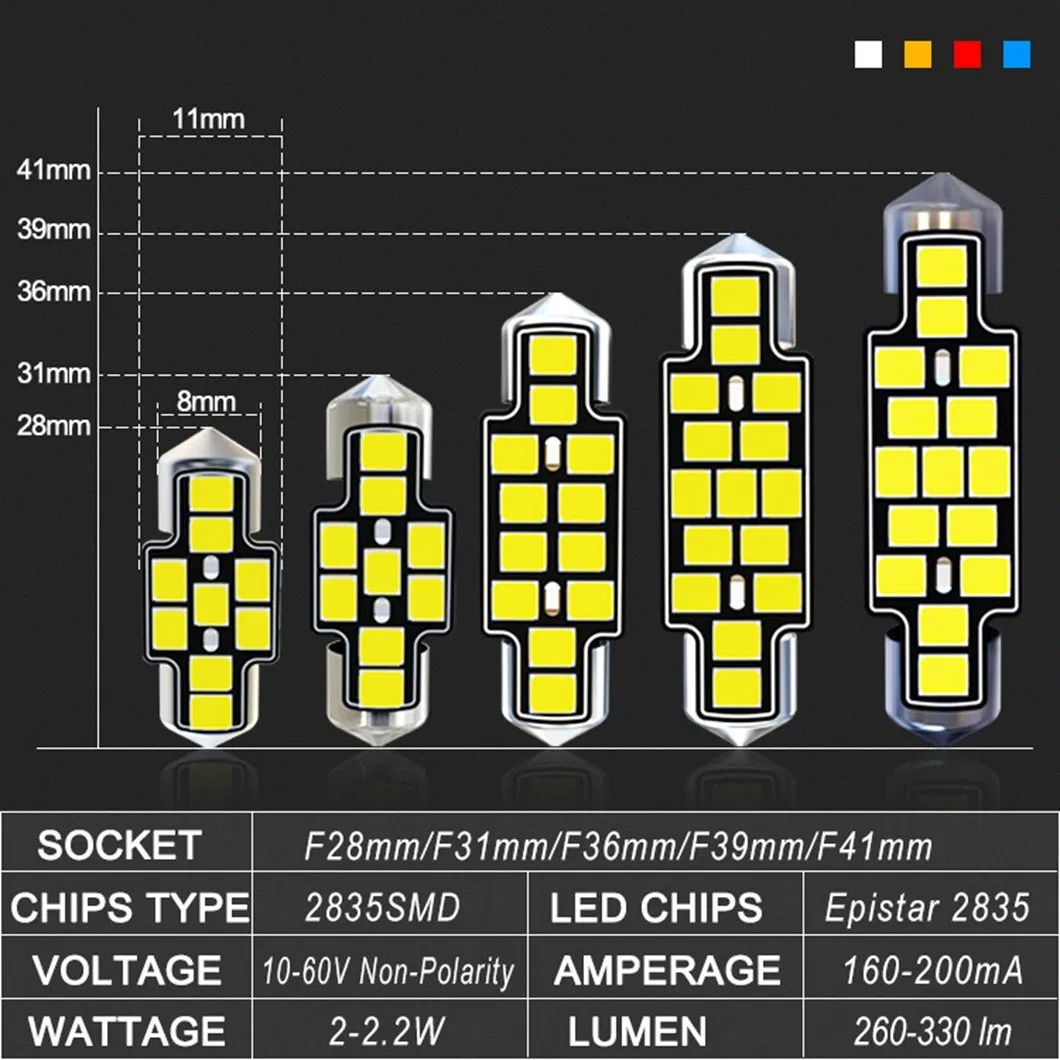 Светодиодная лампа G-View 9SMD 2835 для салона авто