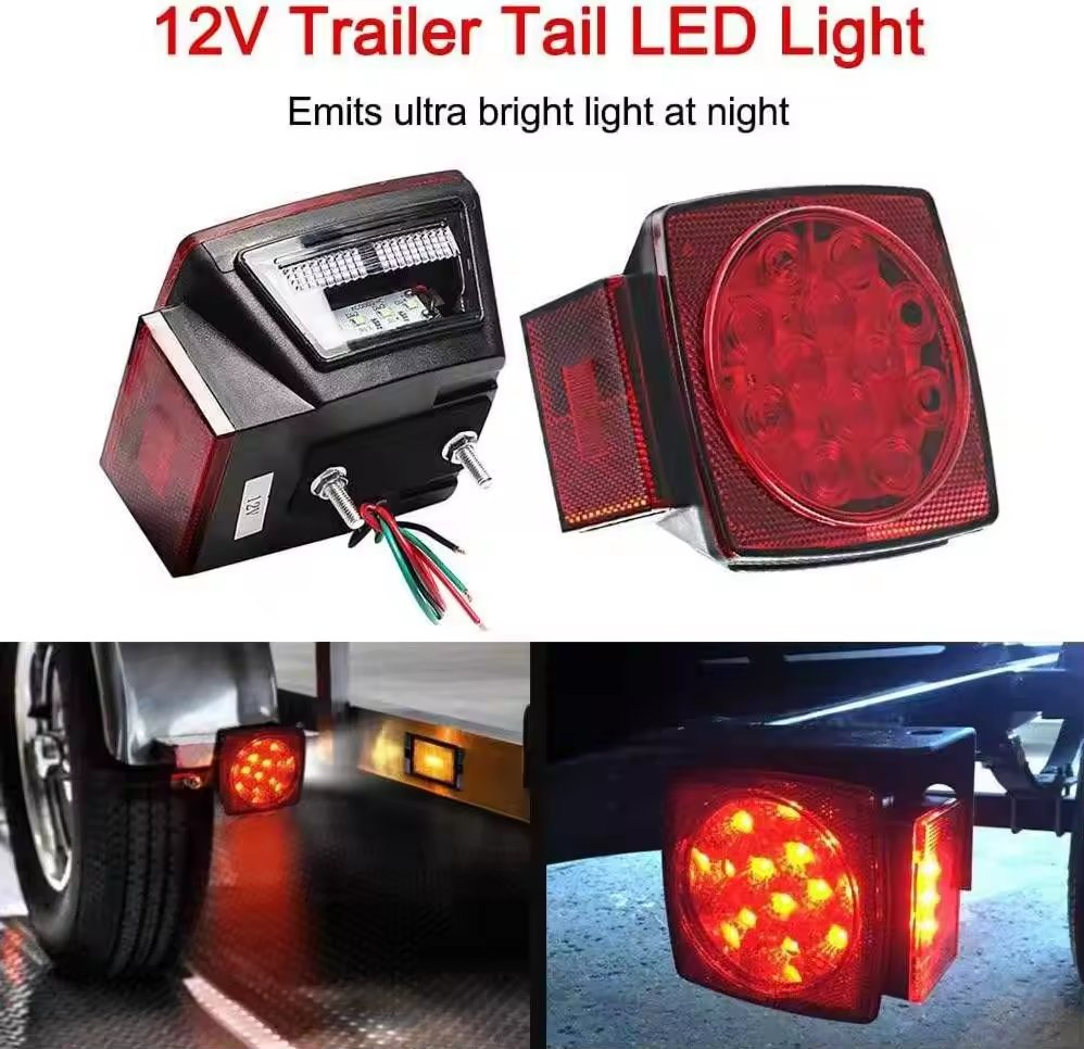 Фонарь задний LED для прицепа 12V, 6 функций, DOT/SAE