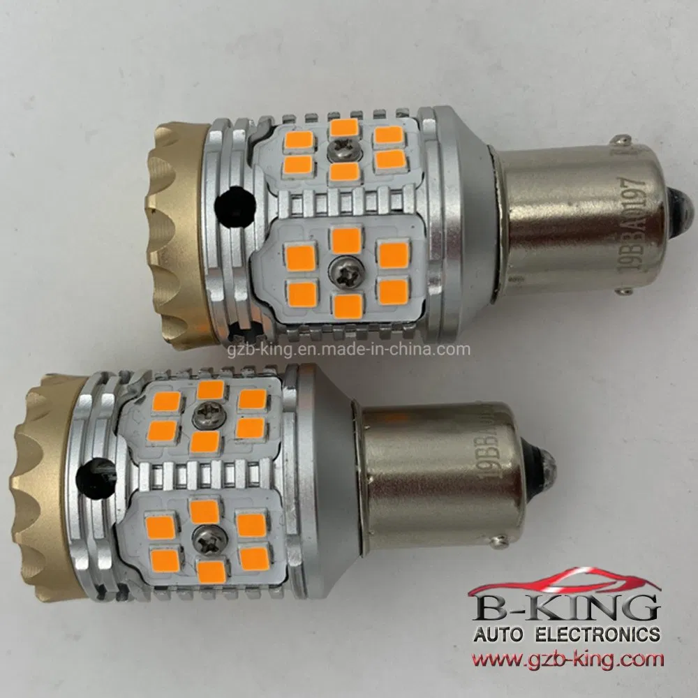 Светодиодная лампа поворотника Canbus Error Free 1156 Amber 1860lm