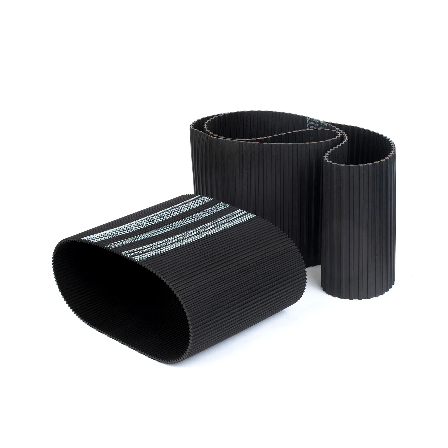 Черный резиновый зубчатый ремень для передачи мощности