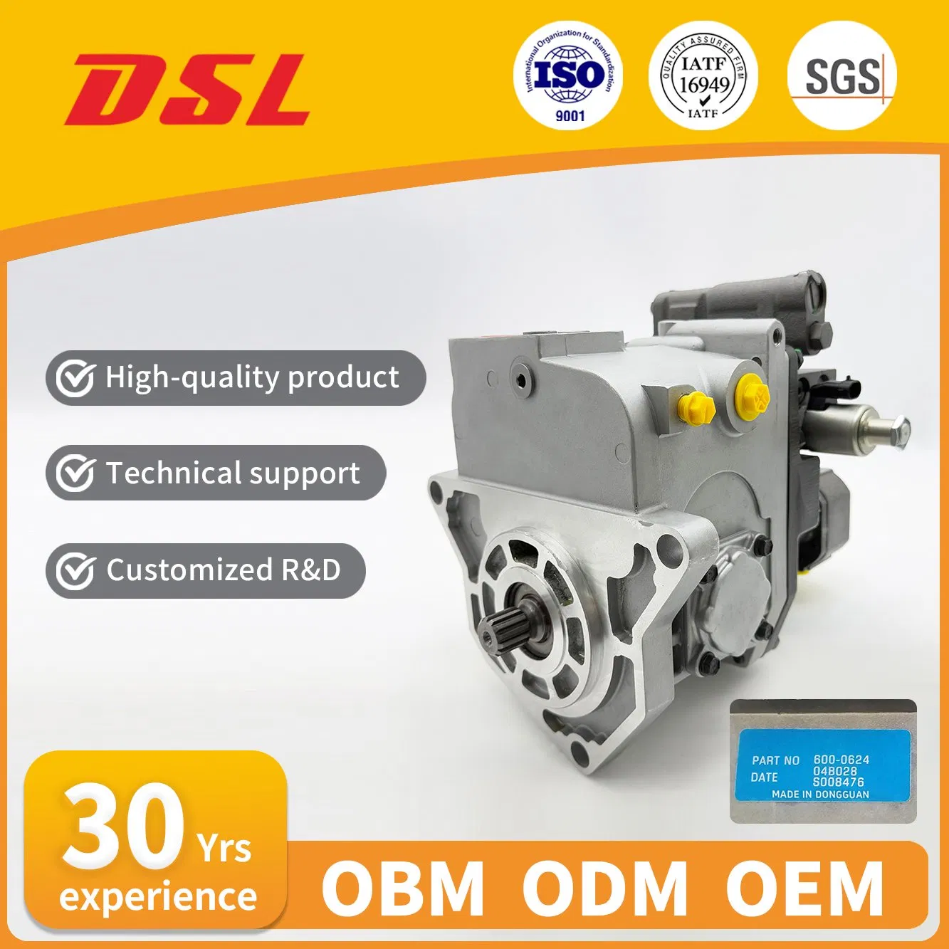 Топливный насос 600-0624 30R-0083 для двигателя 3412e