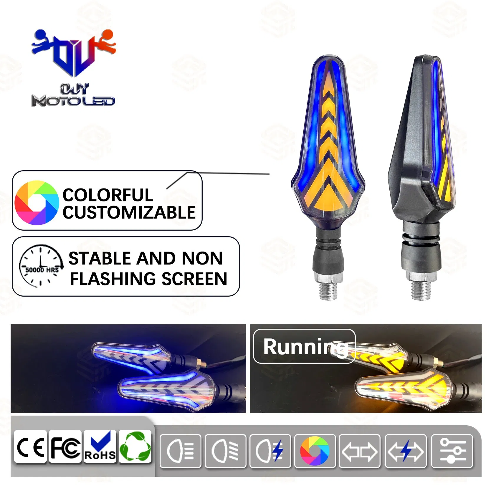 Водонепроницаемый светодиодный поворотник для мотоцикла
