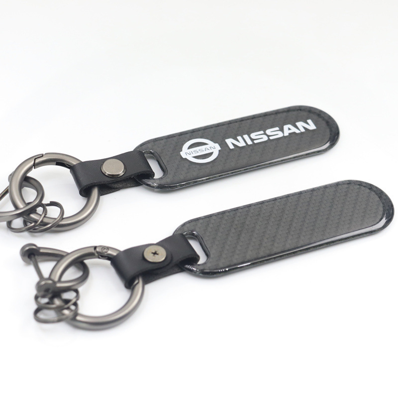 Multifunction Motorcycle Carbon Fiber Metal Keychain Pendant Accessories