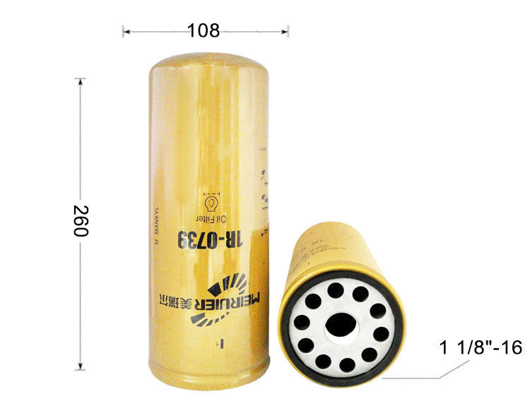 High Performance Car Wholesale Auto Parts Spin-on Truck Oil Filter for Caterpillar Engine (1r-0739)