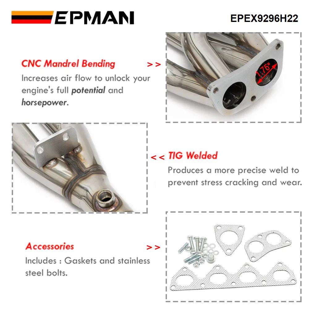 Выпускной коллектор Epman для Honda Prelude H22 92-96