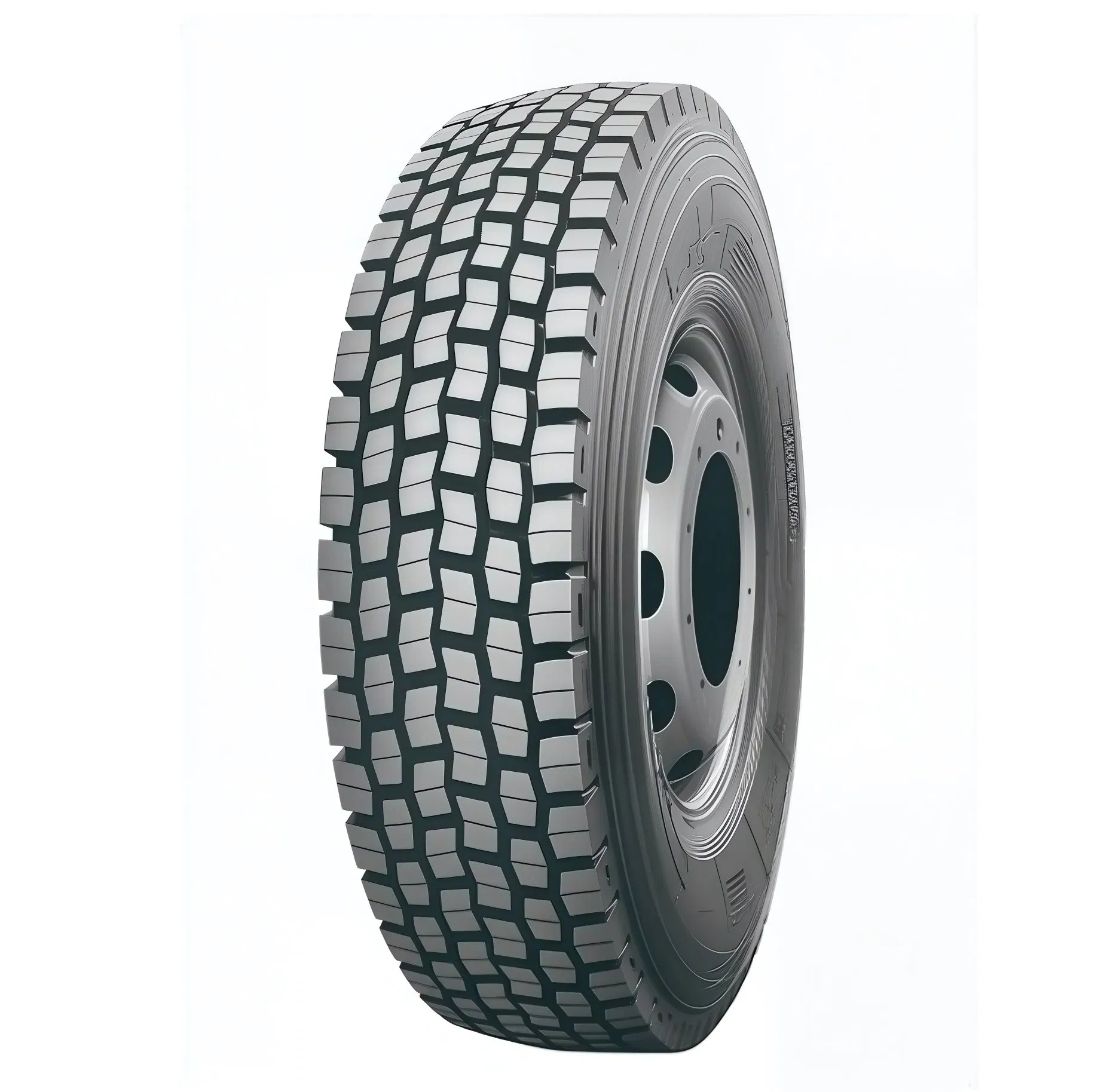 All-Weather All-Position Truck Tire with Mixed Tread Pattern, Designed to Handle Various Weather and Road Conditions.