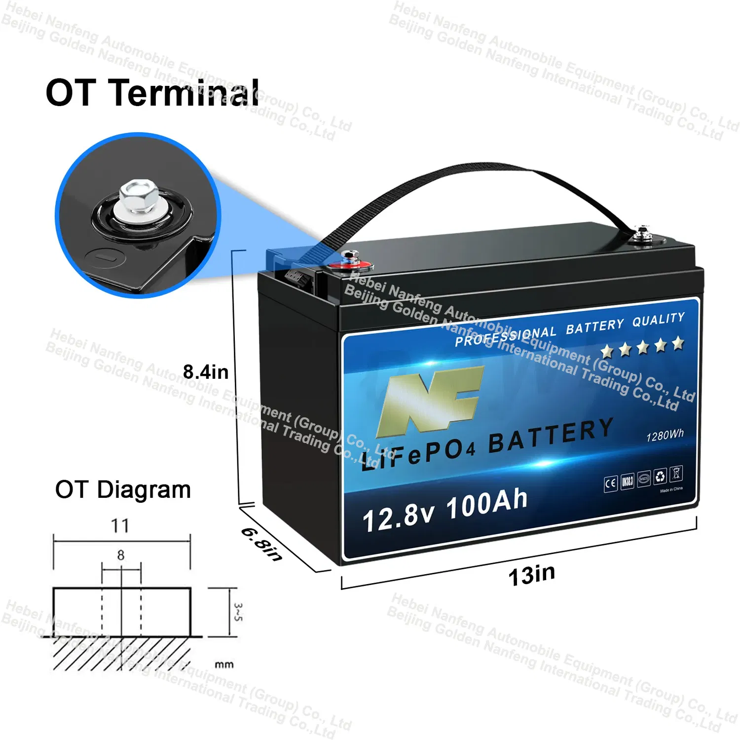 NF 12V 100ah LiFePO4 Battery Deep Cycle Energy Storage Lithium Ion Battery Pack