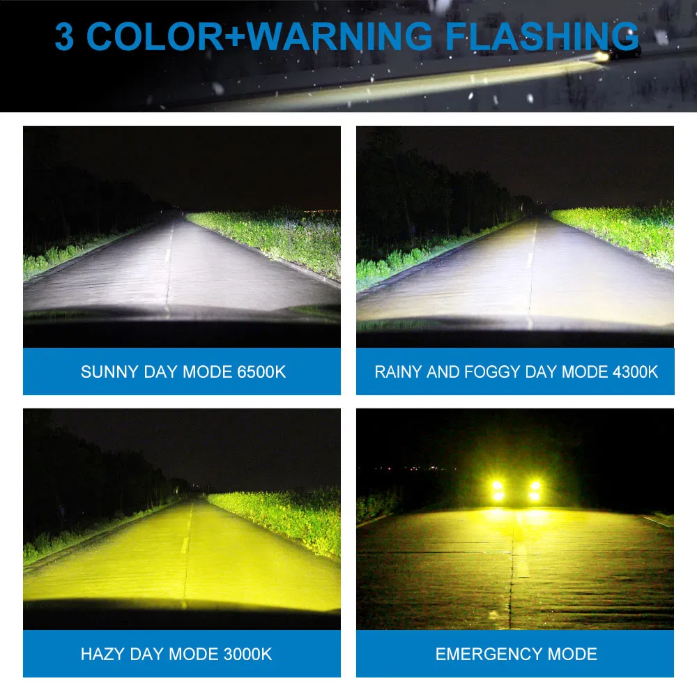 LED-лампы S4 PRO 3 Color для авто, H4/H7/H11/9005/9006