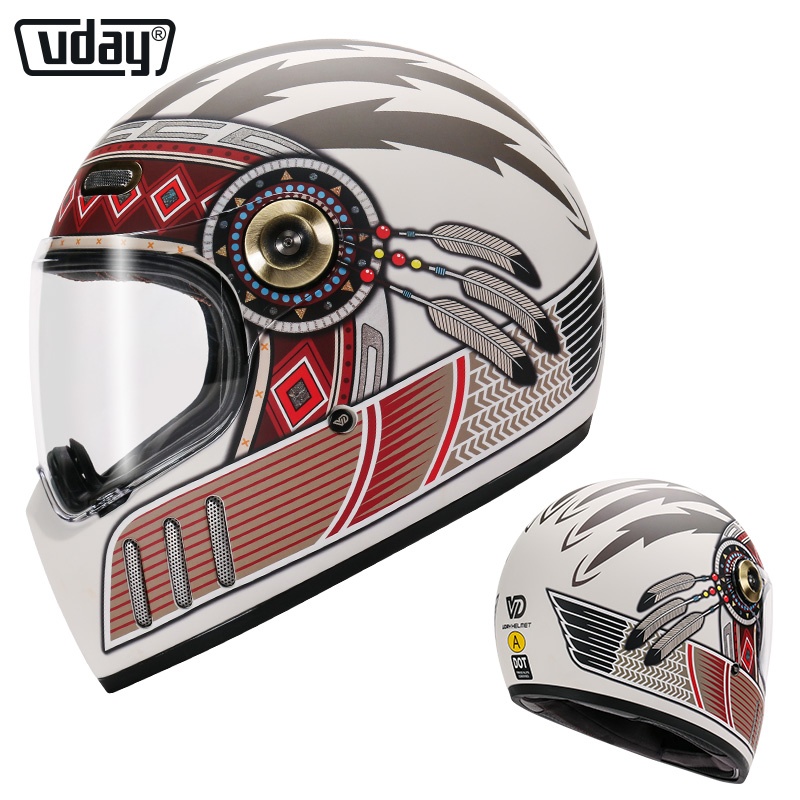 OEM Motorcycle Retro Full Face Helmets ABS Shell Bicycle Helmet China Factory