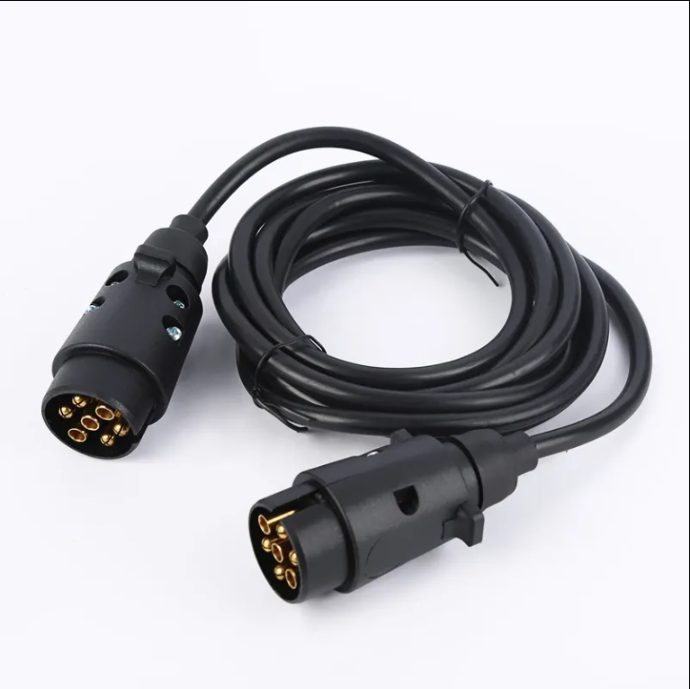 7 Pin Plug with Wire Cable Truck Trailer Core Electric Straight Cable for Trailer
