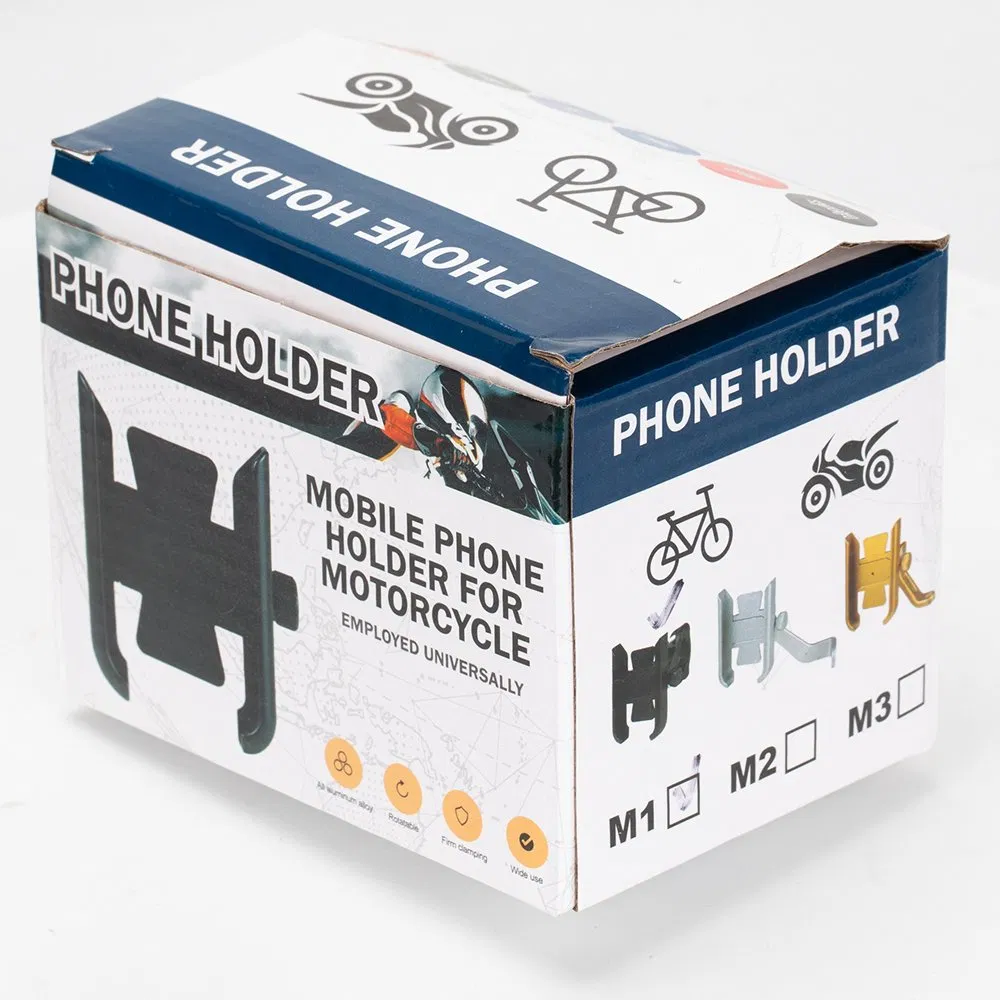 New Arrivals Motorcycle Phone Holder with USB Charger Aluminum Bike Handlebar Mount for 3.5-6.2 Inch Phones