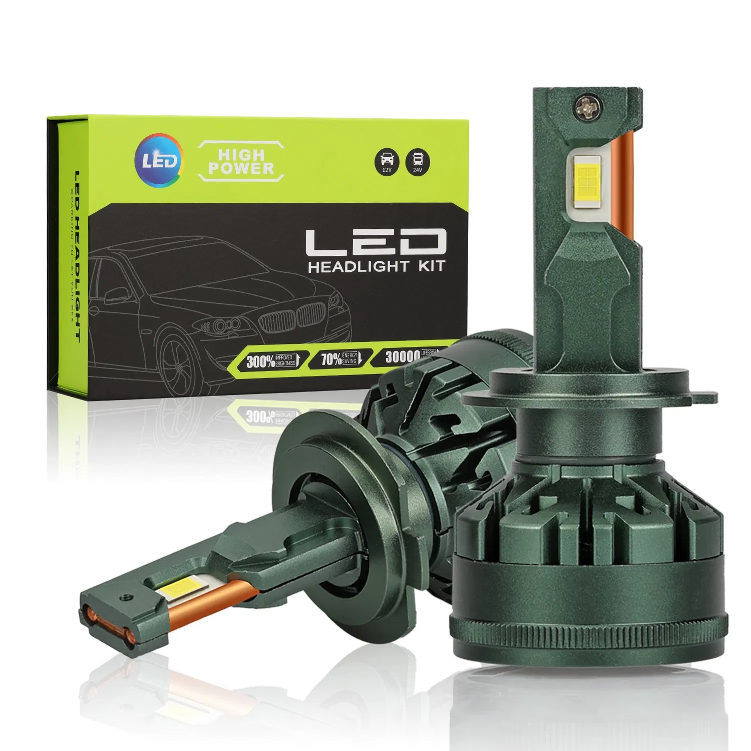 LED-лампа головного света 90W 880 9006 H3 H7 H11 H4