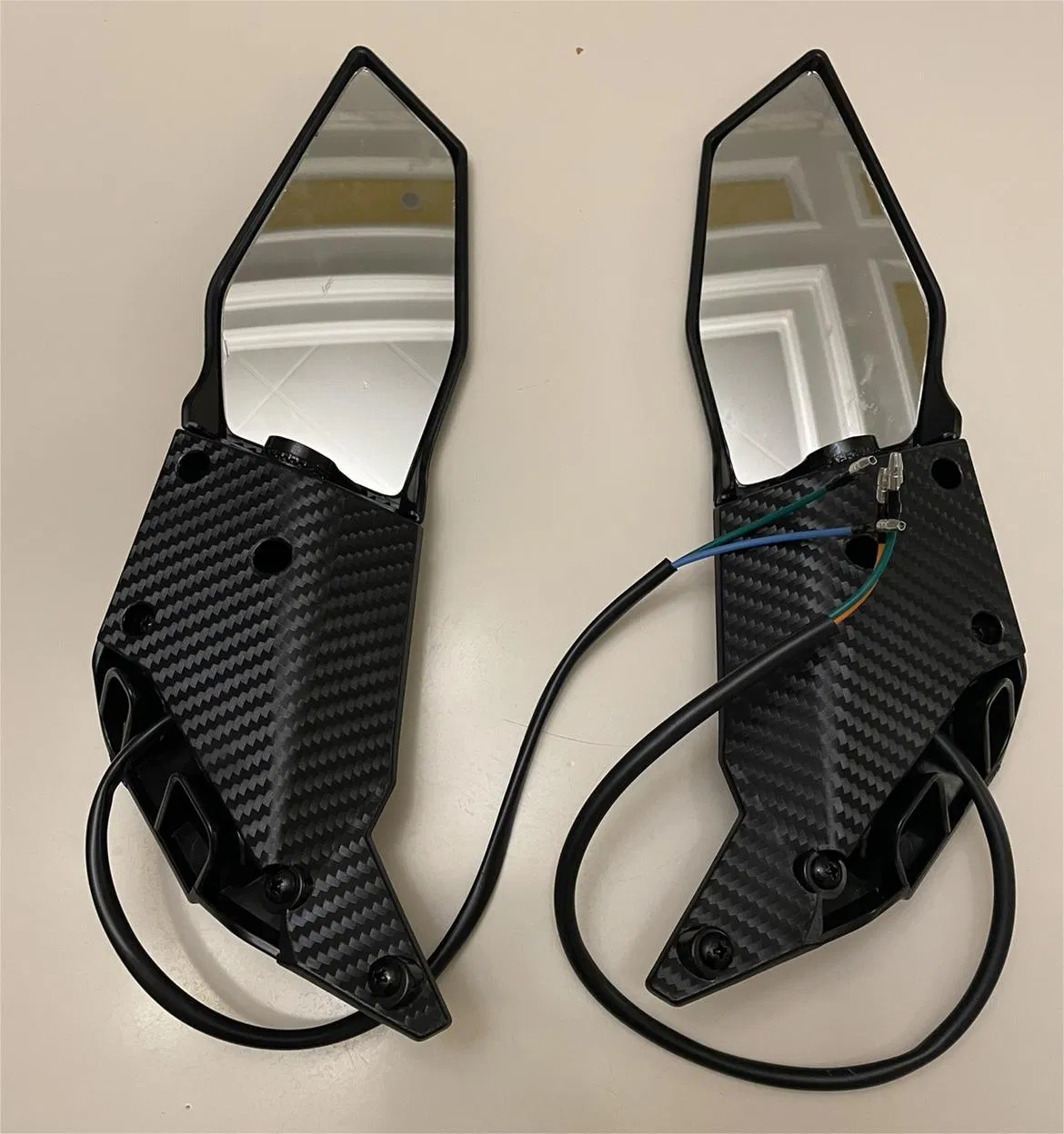 Fixed Wing Rear View Mirror with Light for Pocket Motorbike
