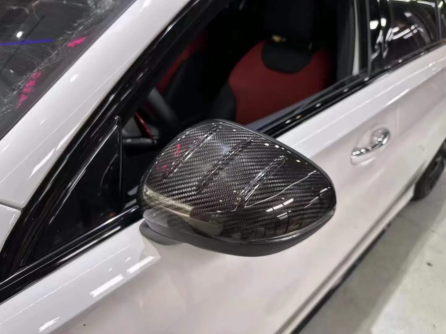 Pre-Preg Carbon Fibre Wing Mirror Covers Suitable for Benz A35 A35L