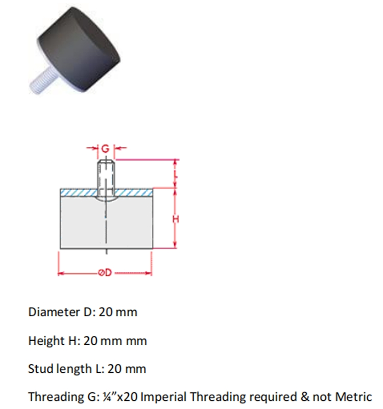 M6 M8 M10 Rubber Mount Shock Absorbers Silent Block Anti Vibration Damper