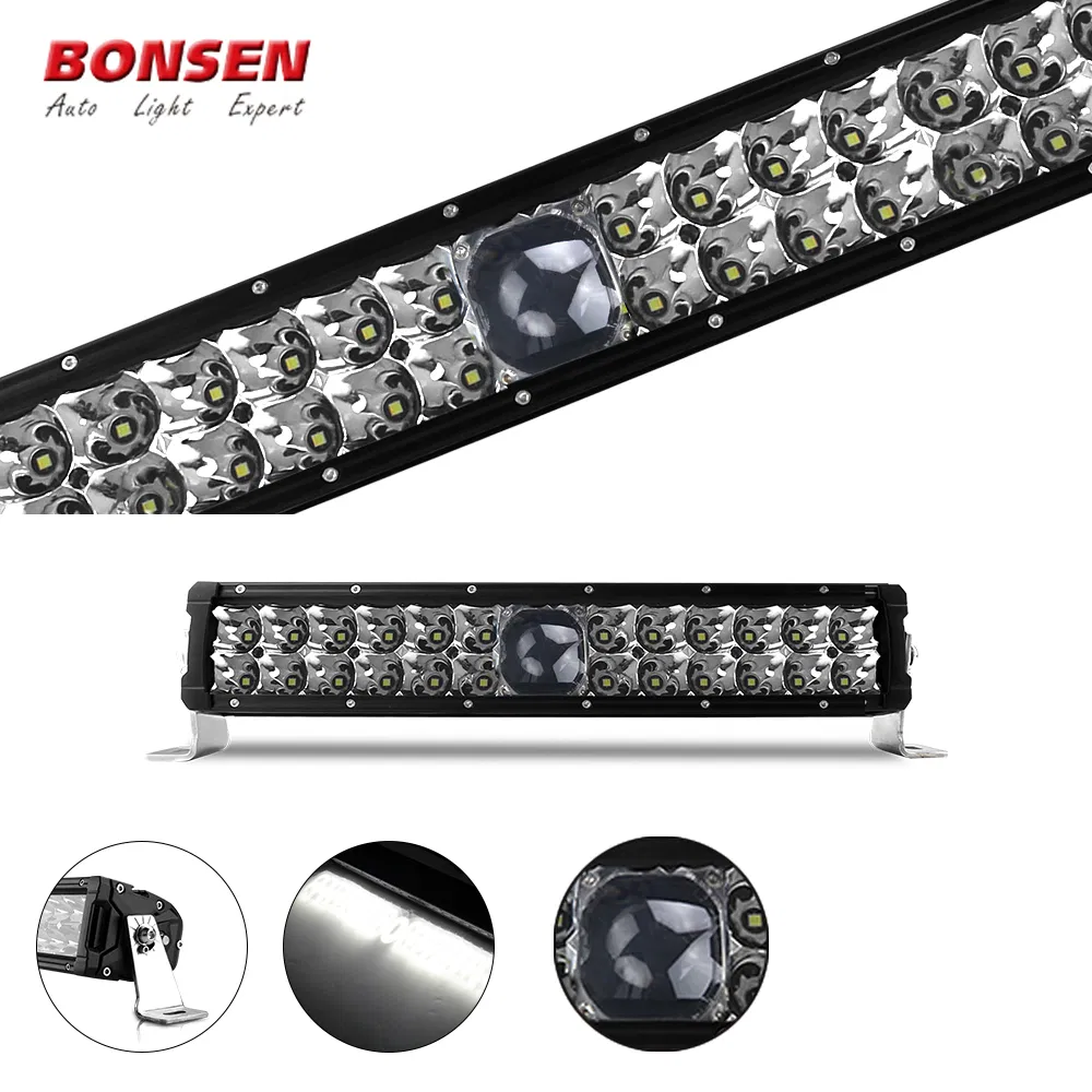Truck ATV UTV 4X4 Bright 6000K IP68 2km Range 52 Inch Spot Beam Laser Dual Row LED Light Bar Car