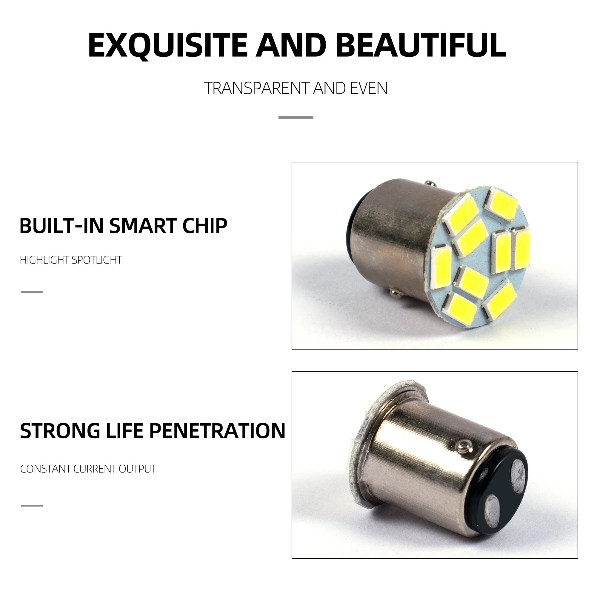 Белая светодиодная лампа 12V 1157 5730 9 Flashing для стоп-сигнала