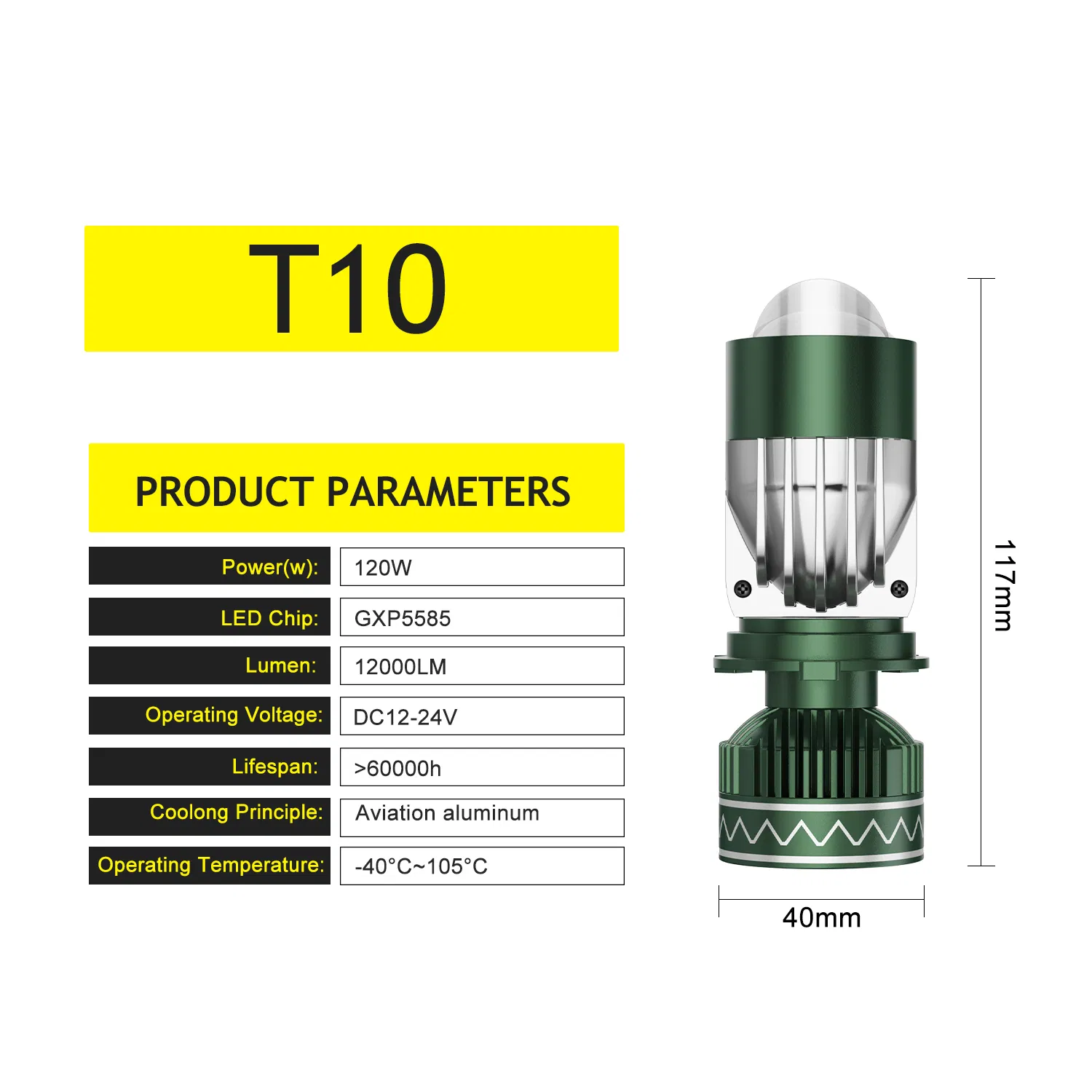 Светодиодная лампа H11 240W 24000 лм для авто