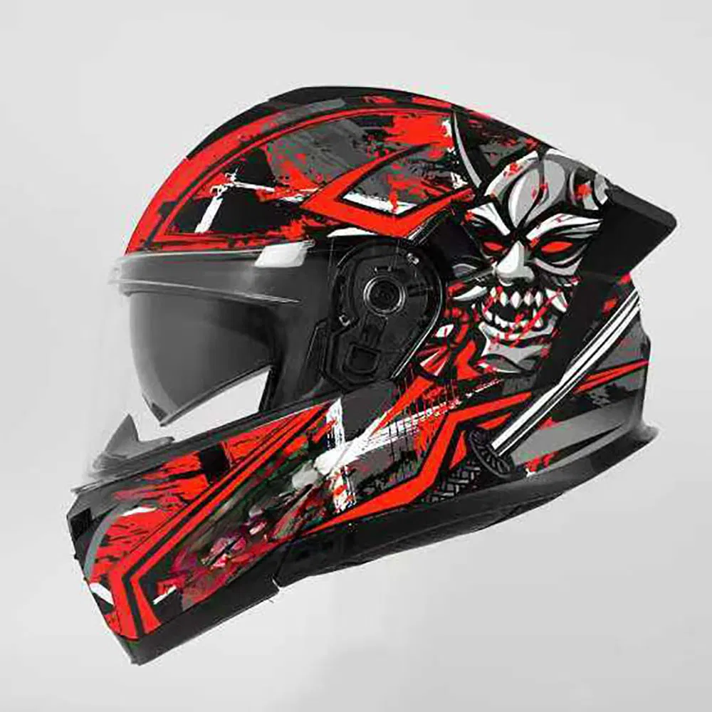 Мотошлем модульный с двойным козырьком, сертификат DOT