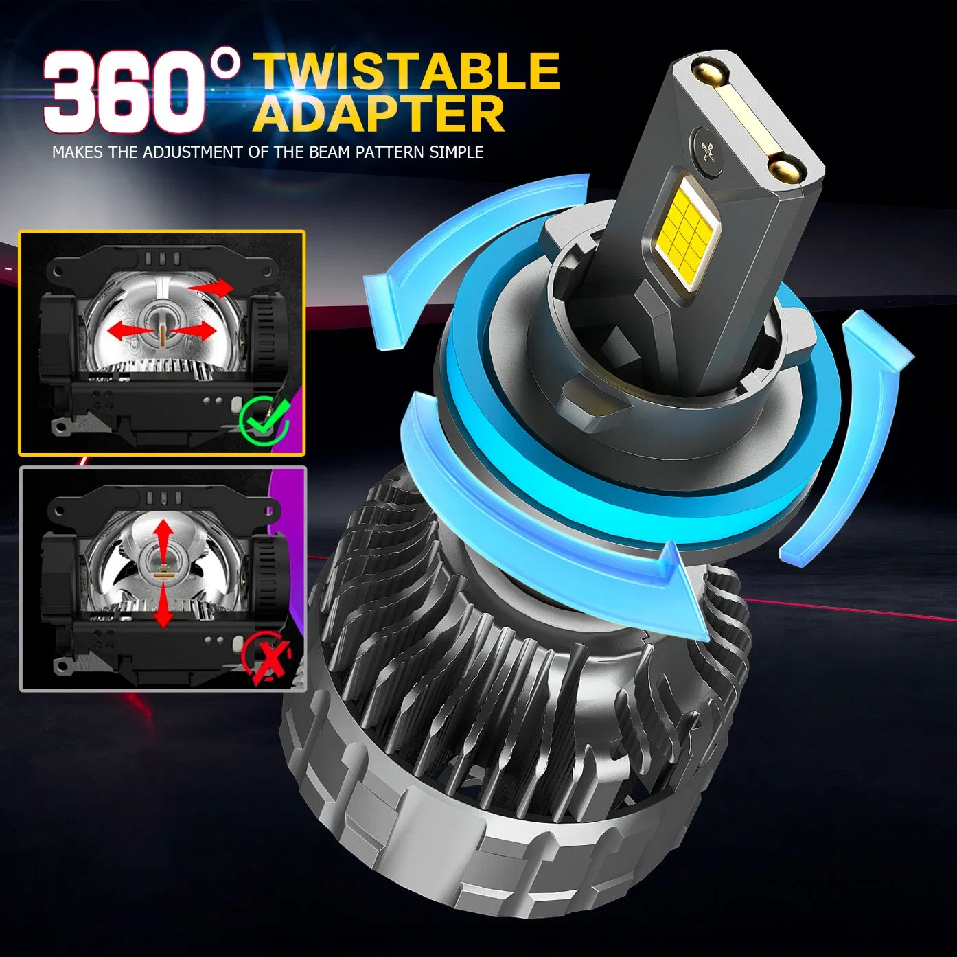 Светодиодная лампа для авто 240W H7 H4 H11