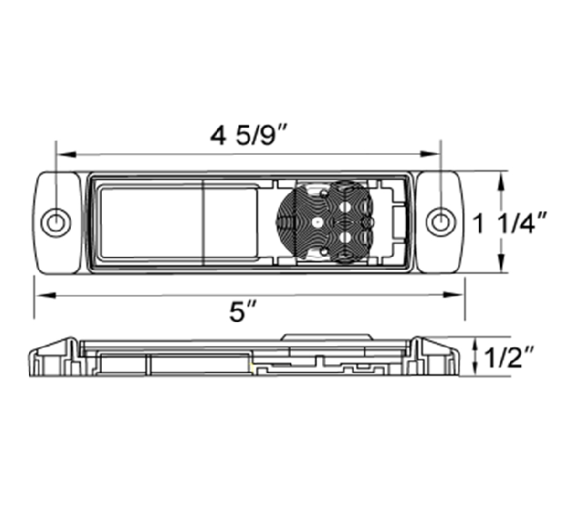 Габаритный светодиодный фонарь T-Bull Amber 12-24V