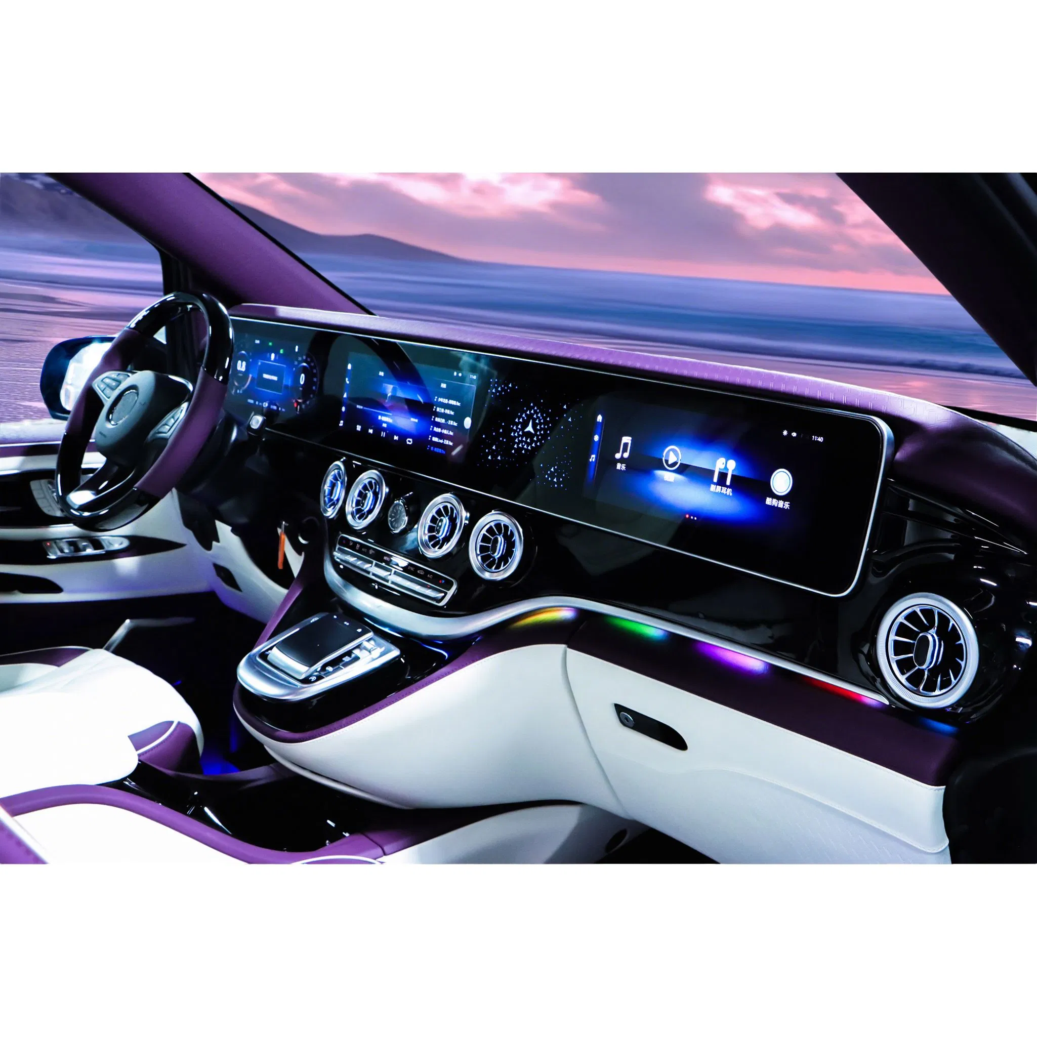 Luxury Three-Screen Full LCD Dashboard Car Auto Partfor Vito 2016-2023