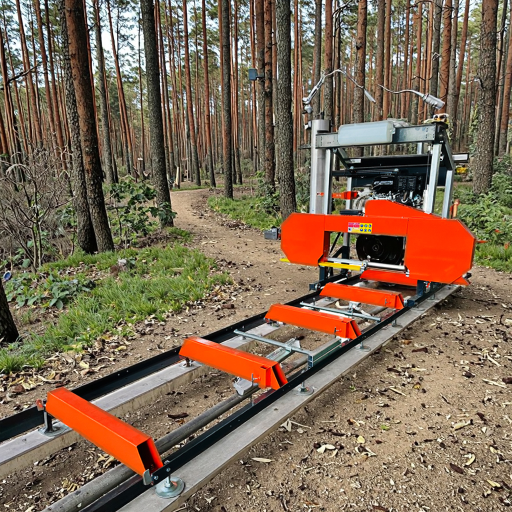 RIMA 31-inch Band Saw Portable Horizontal Sawmill, Gasoline/Electric Wood Cutting Saw Machine, Deep Cutting Portable Sawmill