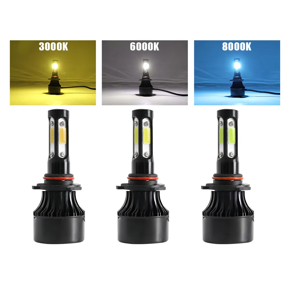 Светодиодные лампы H7/9006/H11/9005 4-сторонние, 3000K-8000K