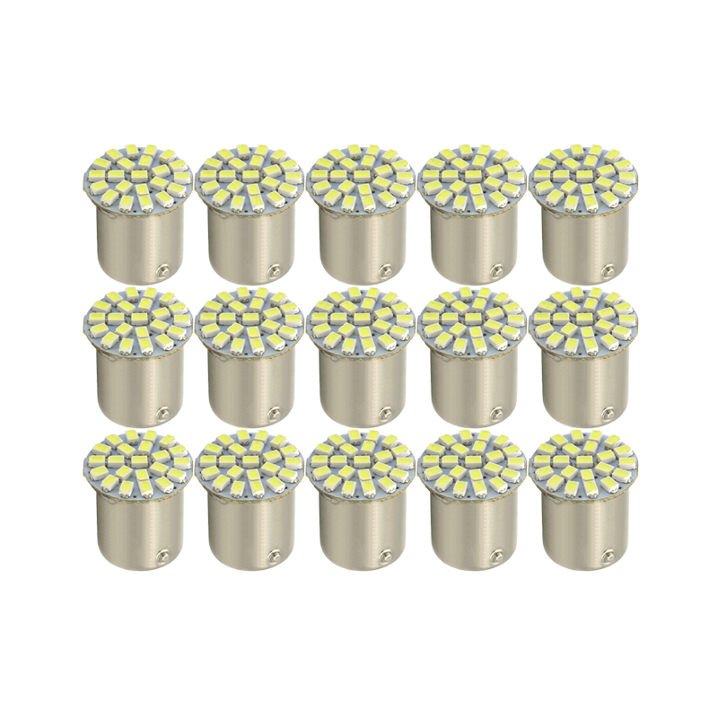 Светодиодная лампа P21W 1156 1157 для авто, 22SMD