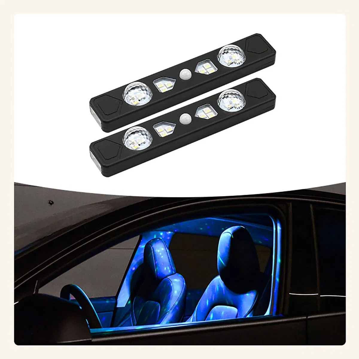 Беспроводная светодиодная подсветка для ног в автомобиле
