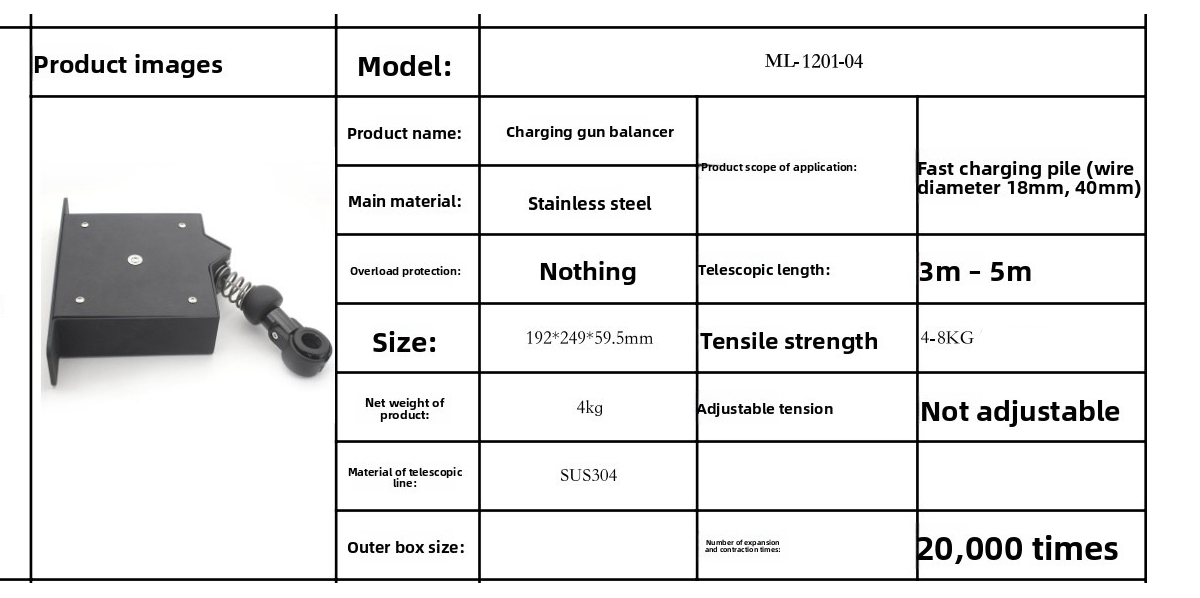 Retractable Spring Rope Cord Management EV Charging Cable Organizer System EV Charger Cable Retractor