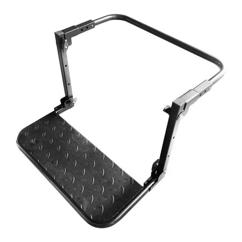 Non-Slip Folding Ladder for Truck Tire Service and Wheel Access