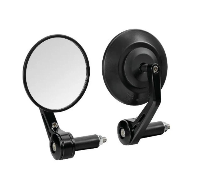 Motorcycle Emarked Handlebar End Mirror 13/18mm Grip End Round Mirror with ECE
