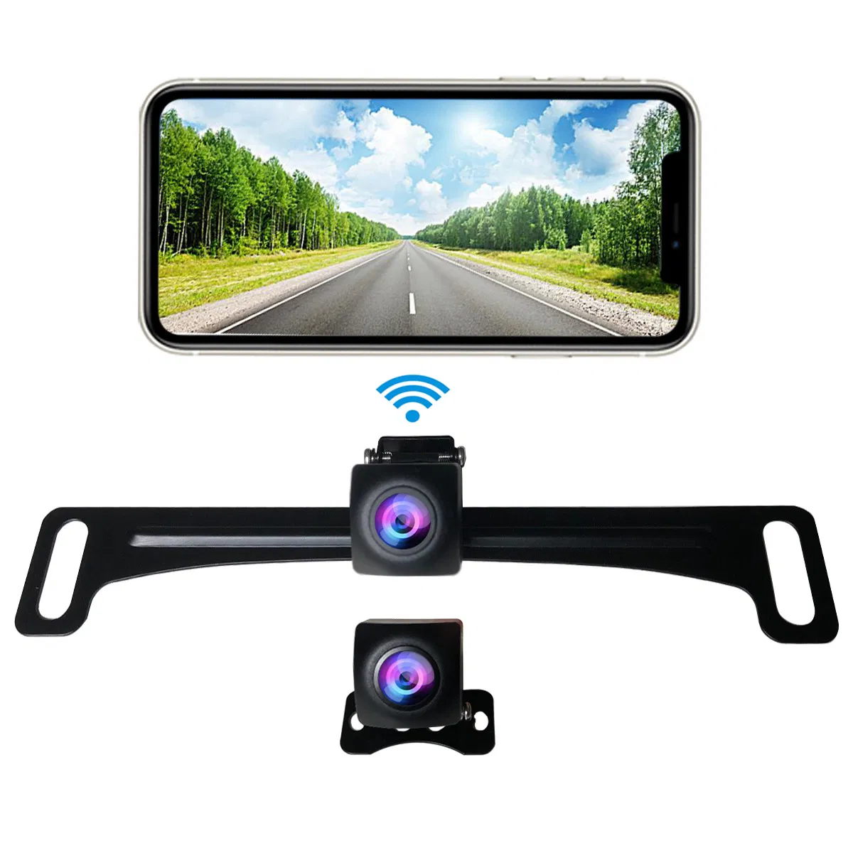 High Quality Reversing Wide Angle Night Vision License Plate Frame Camera
