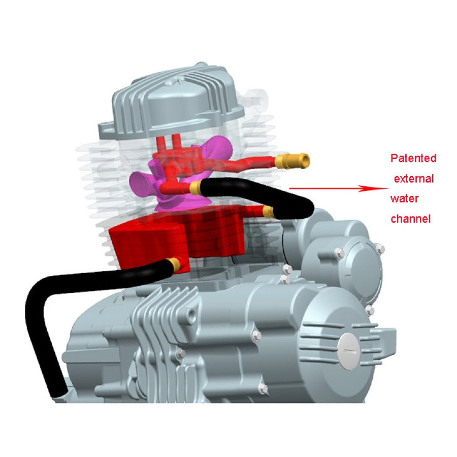 Low Center of Gravity Manual Clutch 246.3 Ml Vertical Water-Cooled Motorcycle Diesel Engine (YF162MJ F150BII)