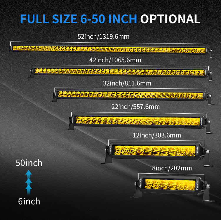 USA Designed Aurora Golden Screwless Offroad Lights LED Light Bar