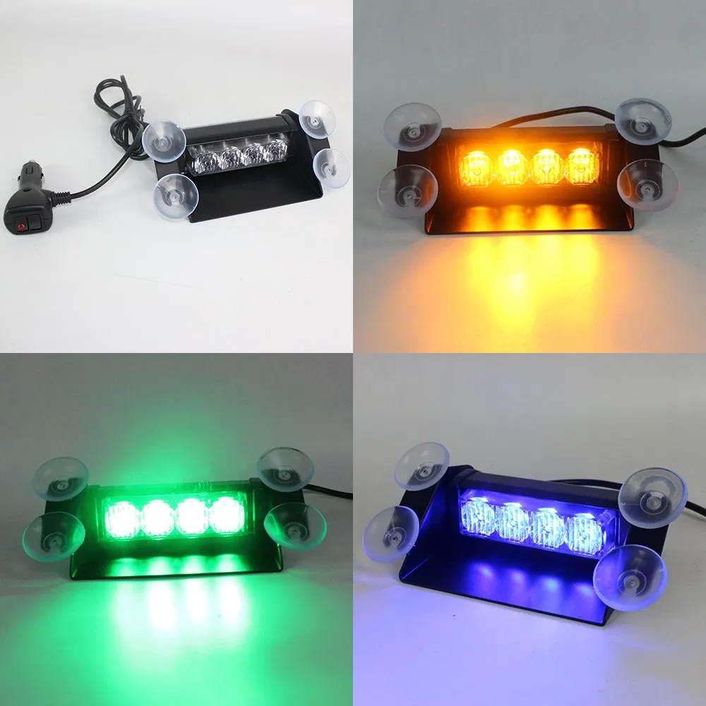 Автомобильные светодиодные фонари Amber 4 LED на стекло