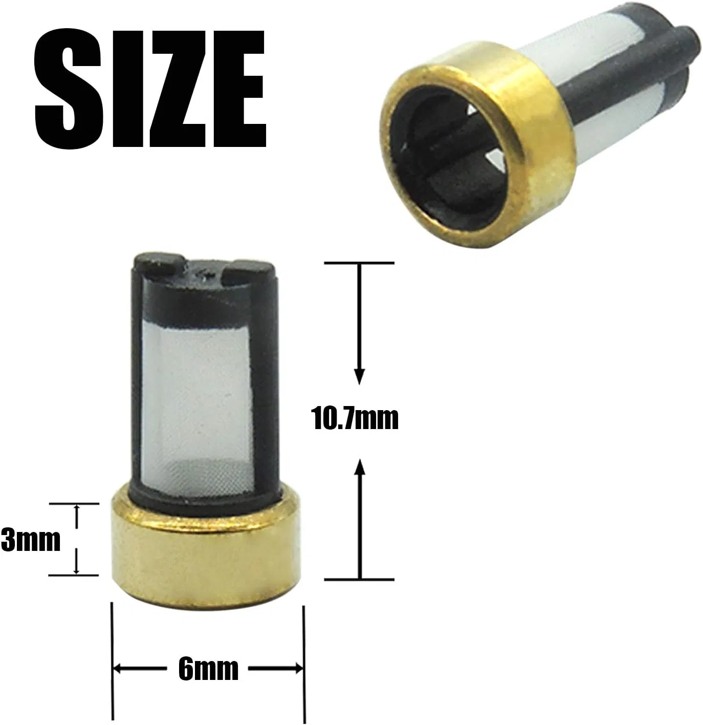 Universal Fuel Injector 102A 102b Micro Basket Filter 6mm X 3mm X10.7mm Asnu02 Repair Kit