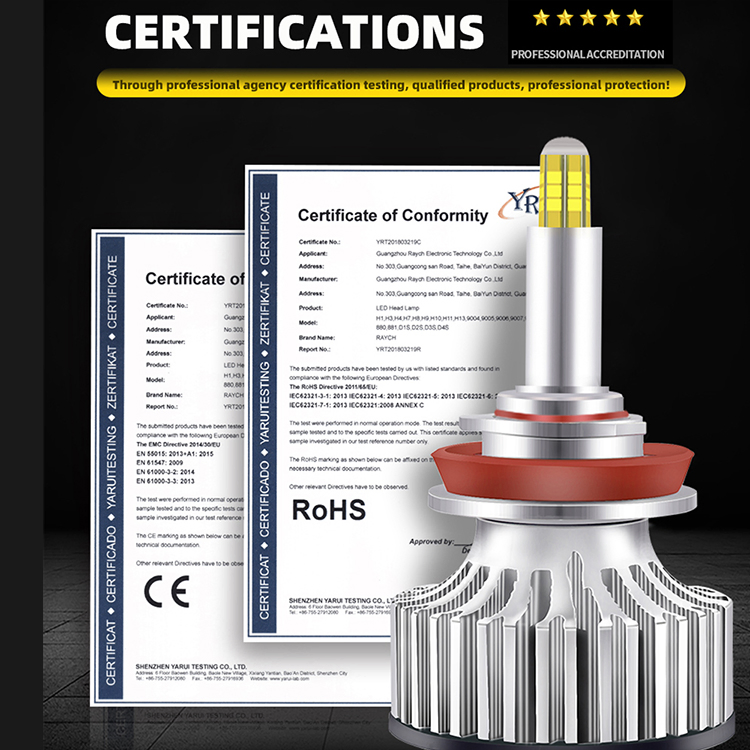 Лампы LED для авто CREE 90W 18000lm, набор цоколей