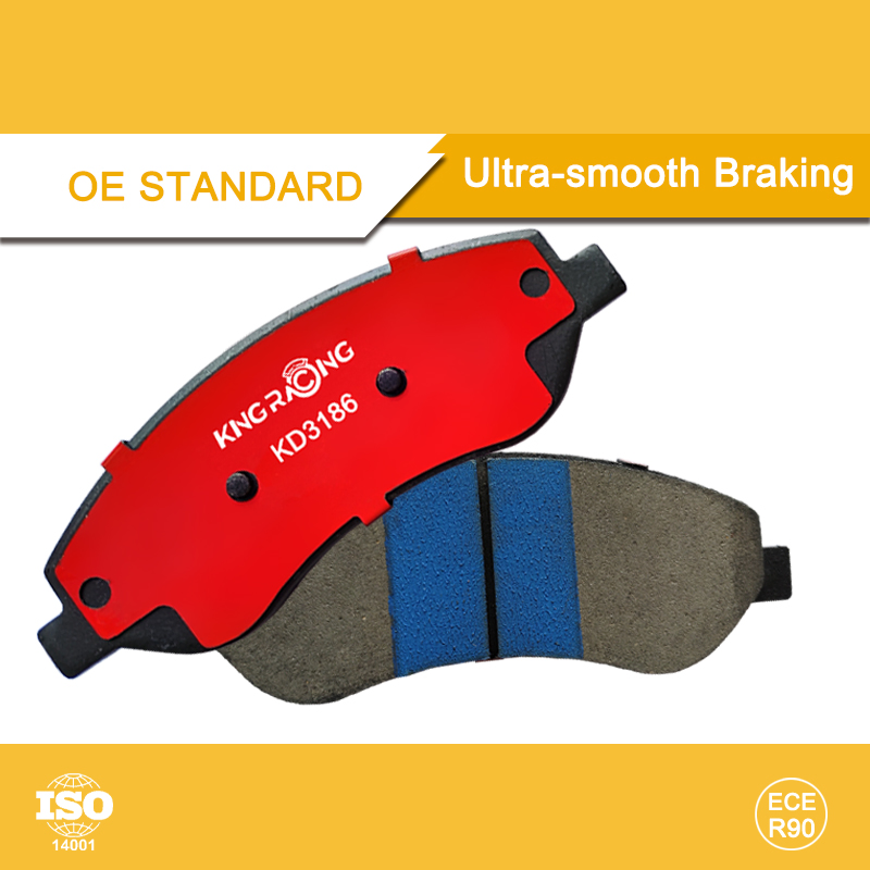 Factory Sell Rear No Dust Soft Ceramic Chinese Red Brake Pads for Hyundai/Toyota/BMW/Chery/Geely/Byd/KIA