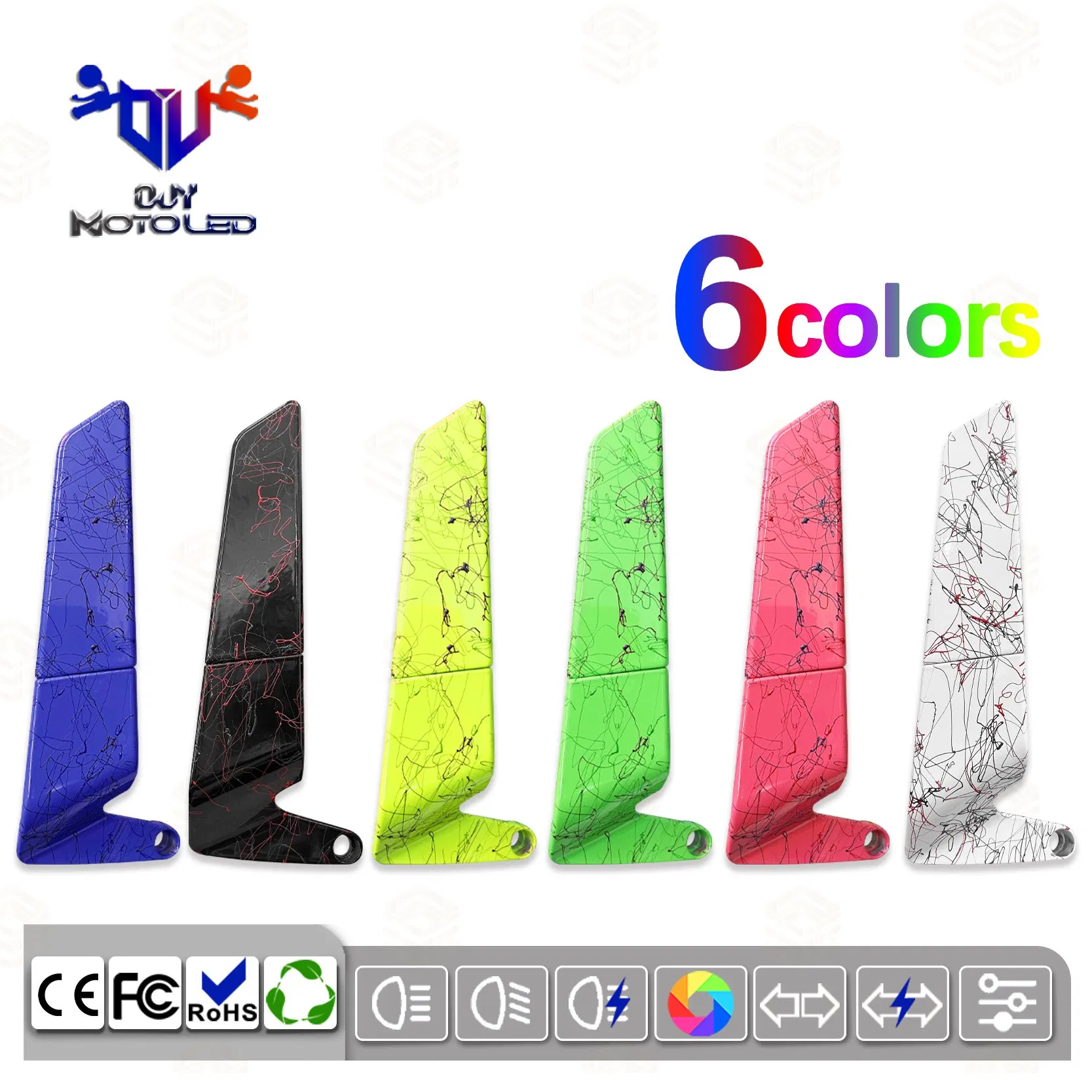 High Quality Five Color Small Motorcycle Universal Reflector