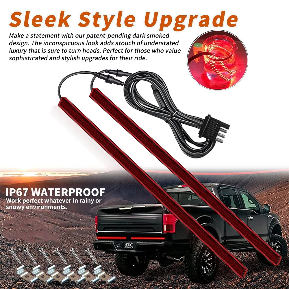 Challenger Red & Yellow LED Tail Light for Trailer Vehicles 12V/24V Turn Signal Brake Truck Body Accessories