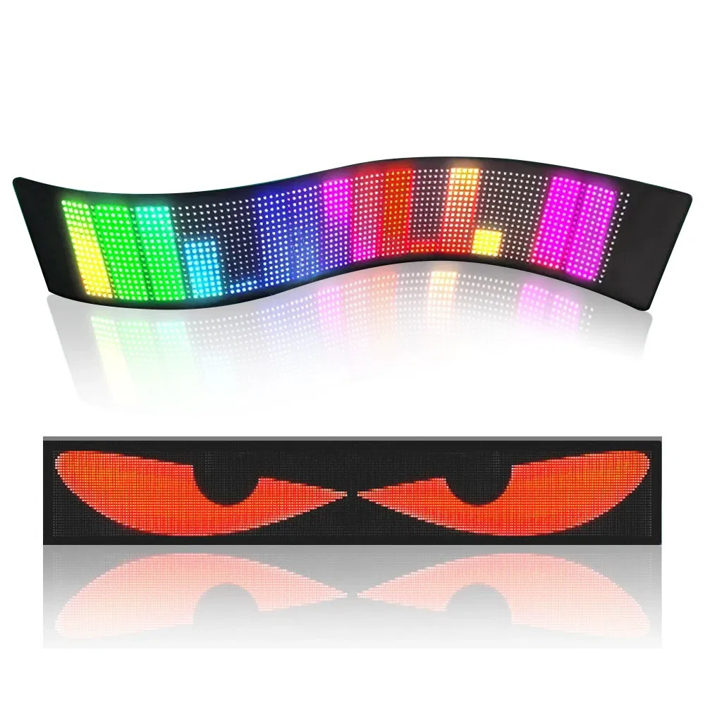LED Flexible Screen Car Interior Light Truck Window Decorative Light Windshield Dynamic Eyes