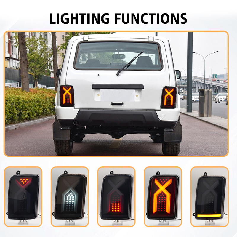 Bkr LED Turn Signal Light 12V Truck Car Warning Stop Brake Tail Light Tail Light off-Road Car Reversing LED Light