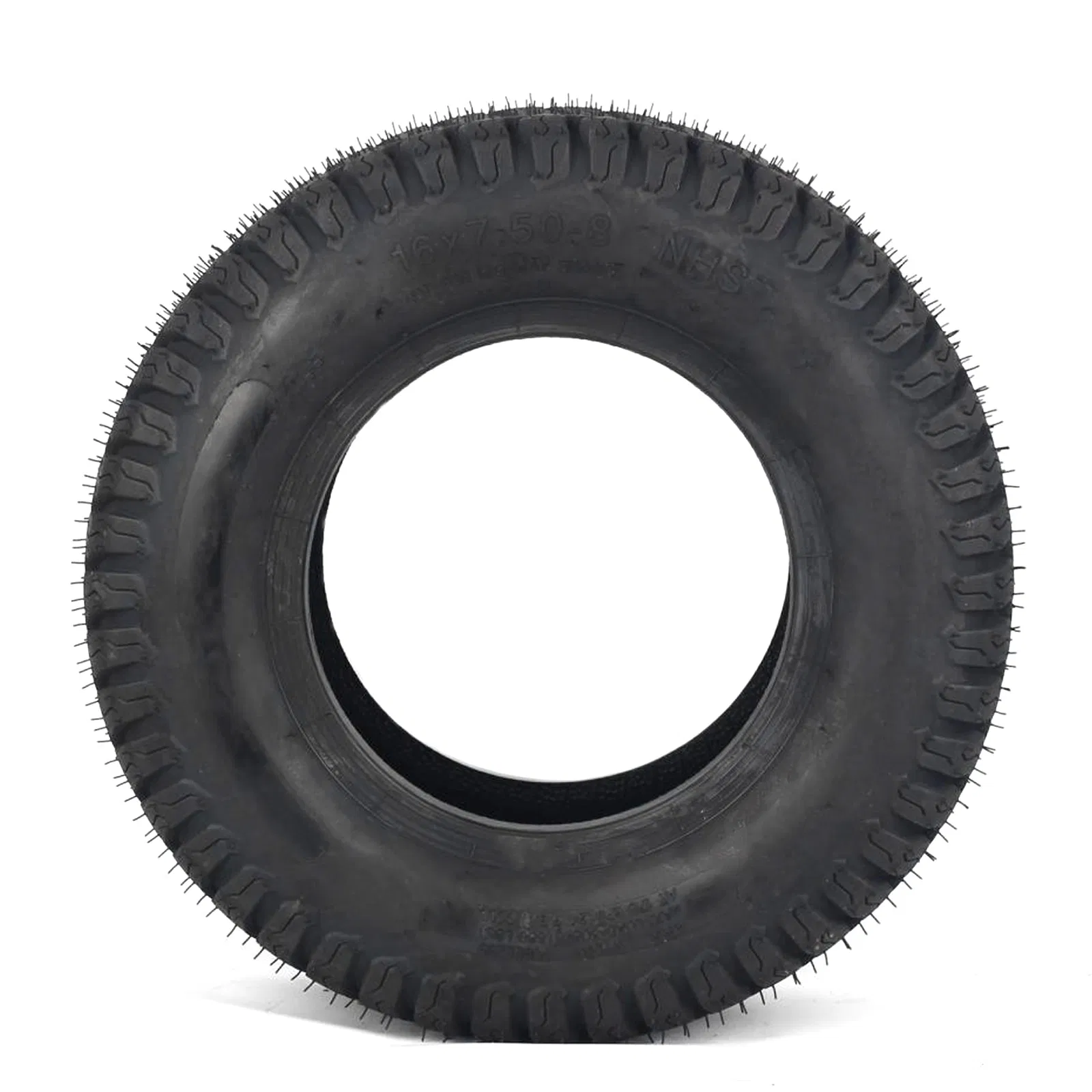 16X7.50-8 Tubeless Riding Lawn Mower Tire, Tractor Turf Tread, 4 Ply, 415lbs Capacity